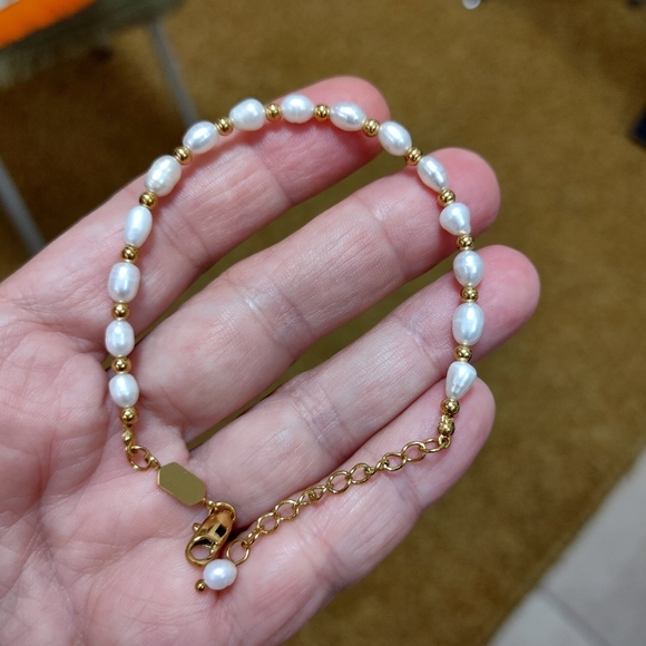 Nwt Freshwater Pearl Non Tarnish Bracelet - Picture 3 of 3